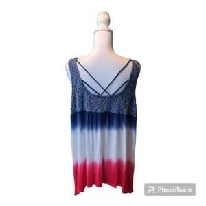 4th of July WORLD UNITY TANK Patriotic Boho Tank Top NWT